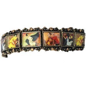 1940s Female Tile Stretchable Bracelet